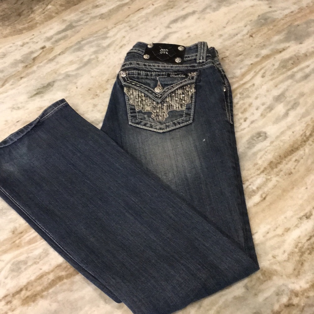 Miss Me embellished Jeans. Size 26.dark wash